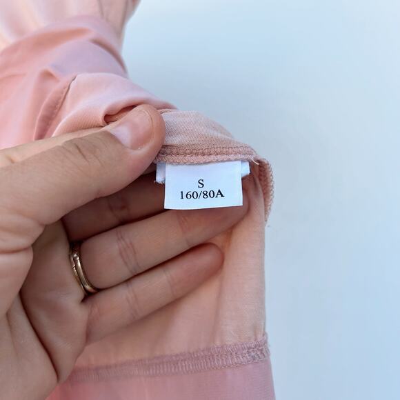 AllSaints Lauryn Miro LS Tee Pink Delicate Blouse Small Elevated Work Shirt - Picture 7 of 7